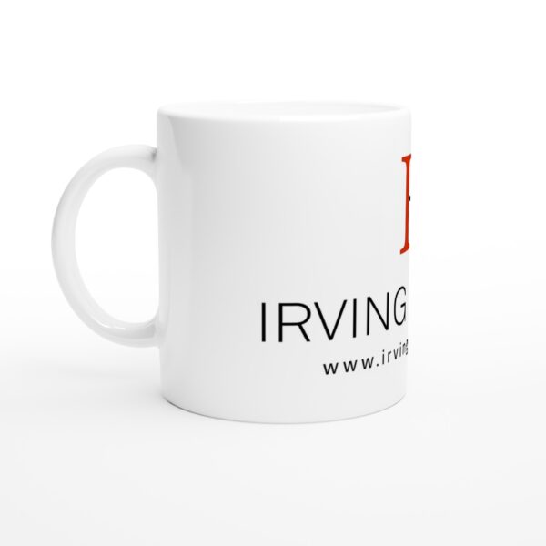 White irving books ceramic mug
